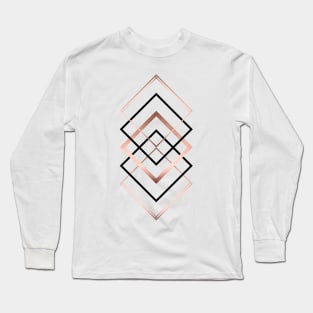 Art Deco Geometric Diamonds Long Sleeve T-Shirt